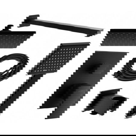 Mexen Uno DR45 υποβρύχιο σετ ντουζιέρας, μαύρο - 71435DR45-70