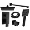 Mexen Uno DR45 concealed shower set, black - 71435DR45-70