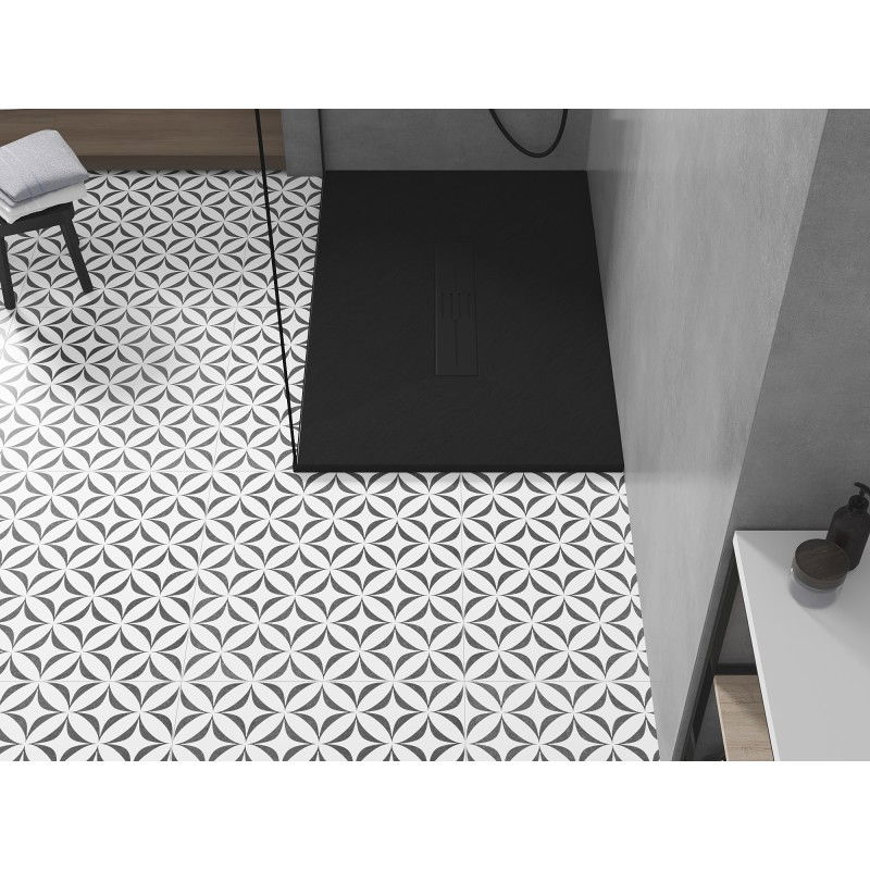 Mexen Toro base de duche retangular SMC 120 x 70 cm, preta, tampa preta - 43707012-B