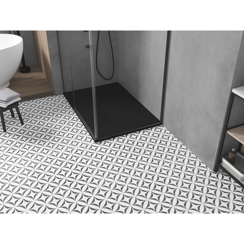 Mexen Toro rectangular shower tray SMC 100 x 70 cm, black, black cover - 43707010-B