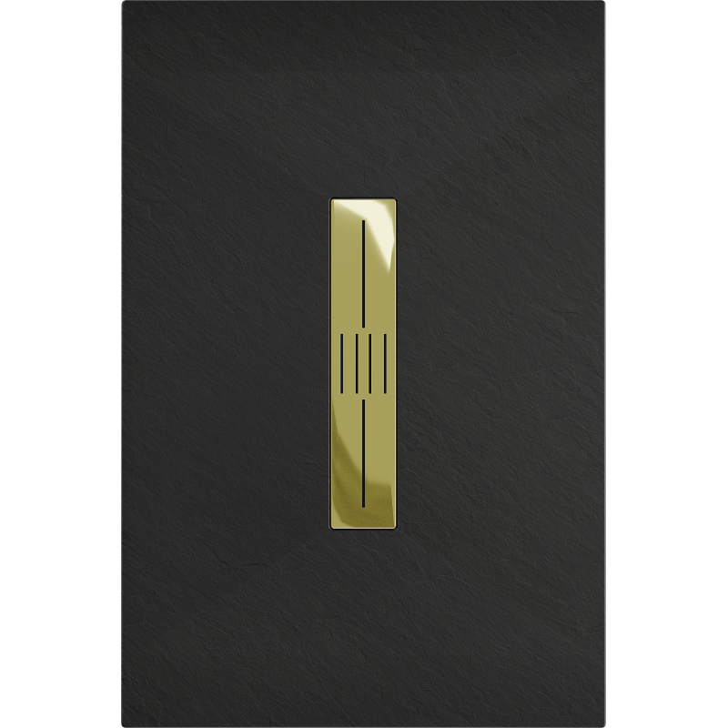 Mexen Toro rectangular SMC shower tray 120 x 80 cm, black, gold cover - 43708012-G