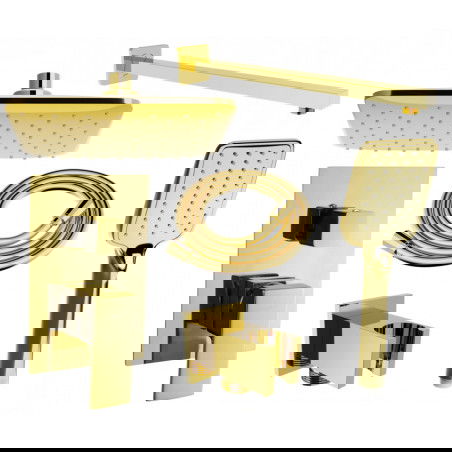 Mexen Uno DR62 verstoppte Duschset, gëll - 71435DR62-50