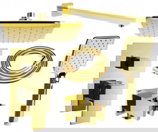 Mexen Uno DR62 dold duschset, guld - 71435DR62-50