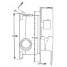 Mexen Uno DR62 süvistatav dušikomplekt, must - 71435DR62-70