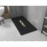 Mexen Toro rechteckige Duschwanne SMC 150 x 70 cm, schwarz, Abdeckung gold - 43707015-G
