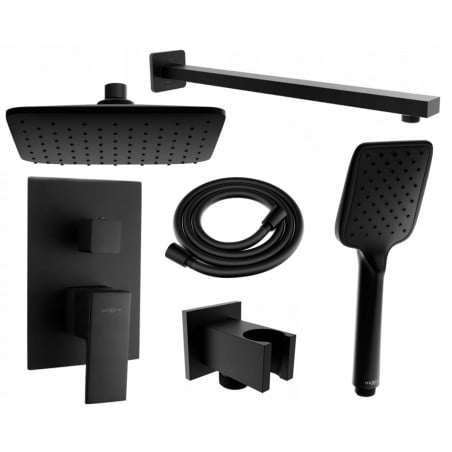 Mexen Uno DR62 ensemble de douche encastré, noir - 71435DR62-70
