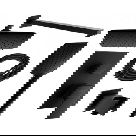 Mexen Uno DR62 σετ εντοιχισμένης ντουζιέρας, μαύρο - 71435DR62-70