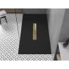 Mexen Toro rectangular shower tray SMC 200 x 80 cm, black, gold cover - 43708020-G