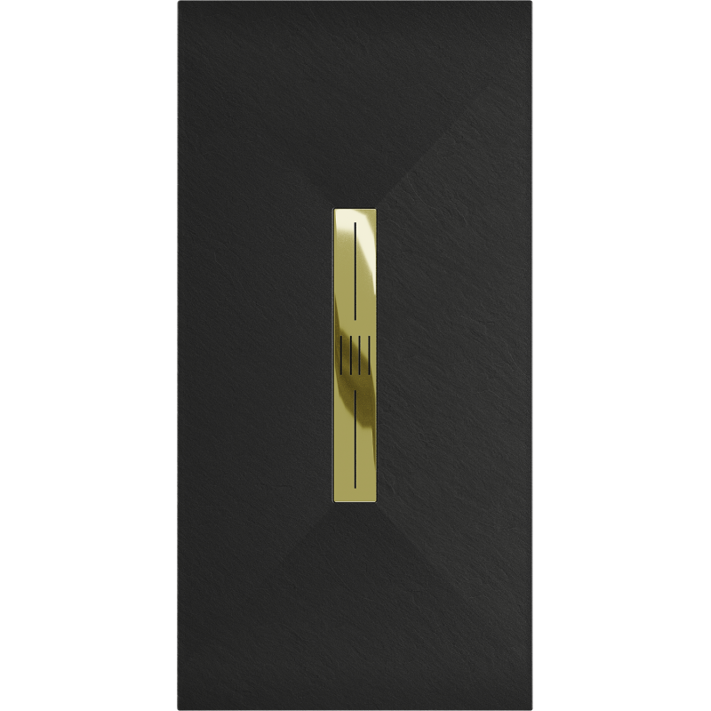 Mexen Toro piatto doccia rettangolare SMC 160 x 90 cm, nero, copertura dorata - 43709016-G