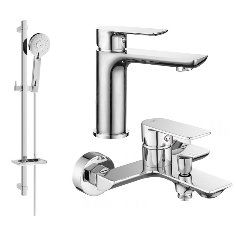 Mexen Alfa DQ40 vannikomplekt, kroom - 745703DQ40-00