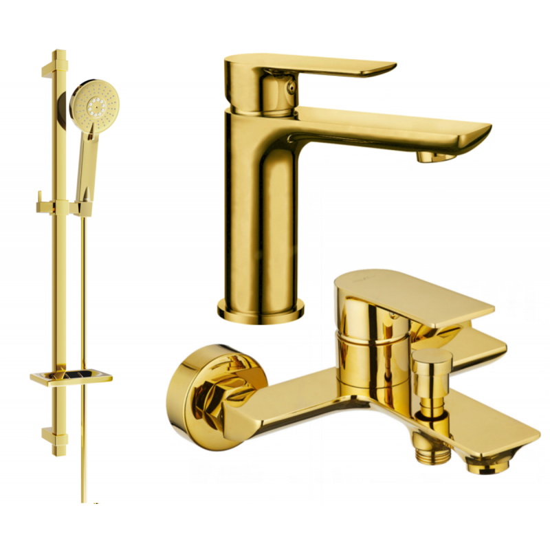 Mexen Alfa DQ40 conjunto de bañera, dorado - 745703DQ40-50
