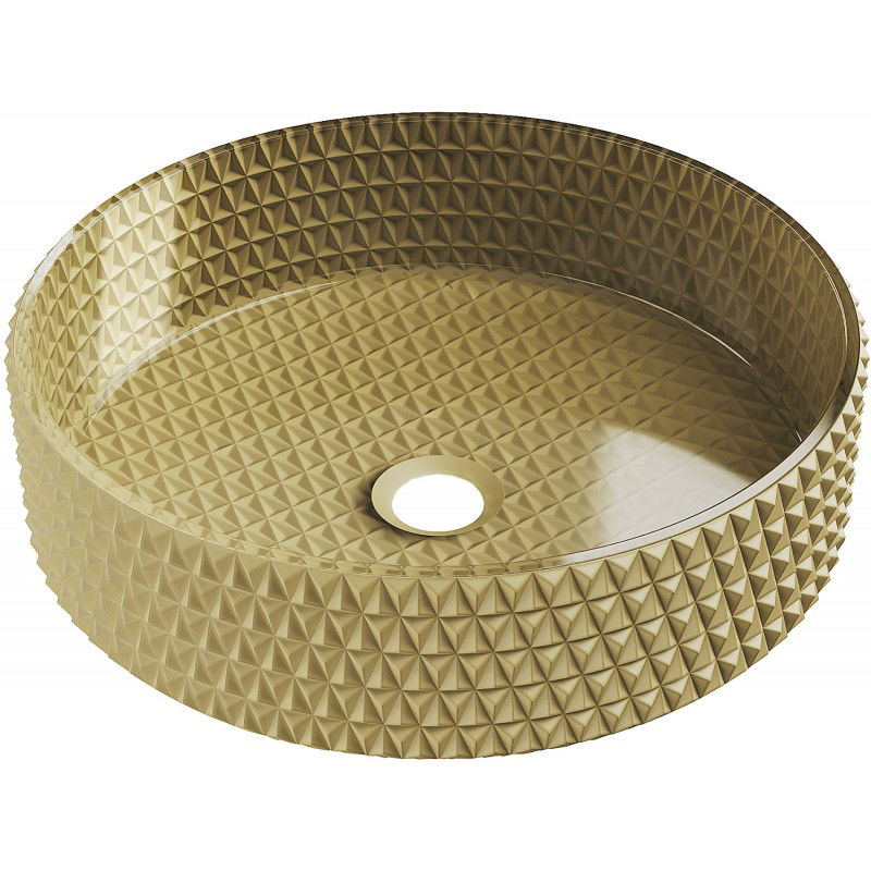 Mexen Aura glashandfat ovanpå bänken 39 x 39 cm, guld - 24013950