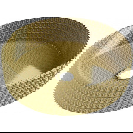 Mexen Aura glass countertop washbasin 39 x 39 cm, gold - 24013950