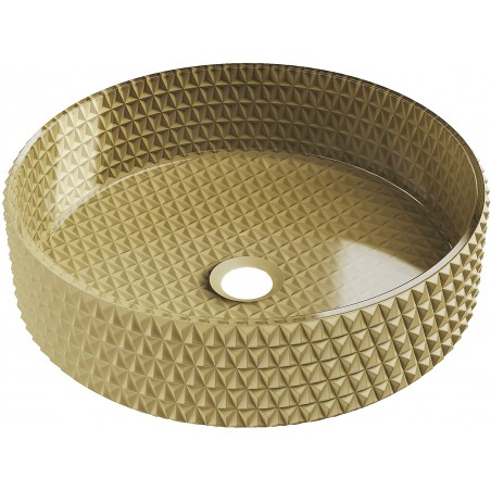 Mexen Aura Glaswaschbecken auf der Arbeitsplatte 39 x 39 cm, gold - 24013950