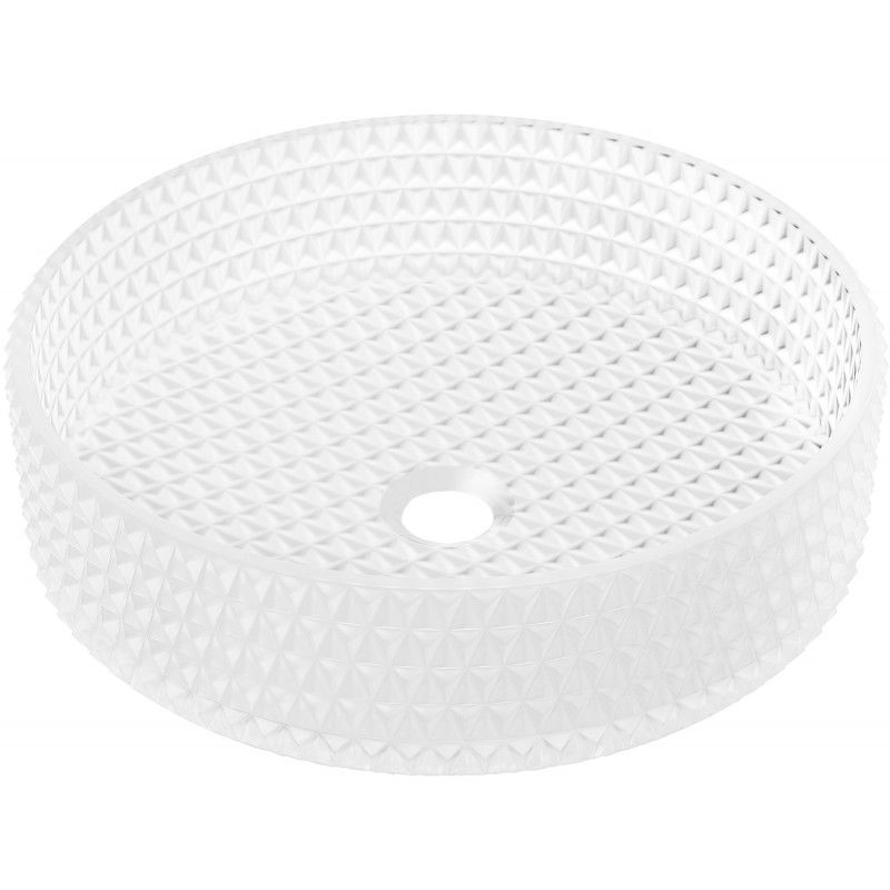 Mexen Aura lavabo en verre à poser 39 x 39 cm, verre mat - 24013930