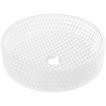 Mexen Aura glazen opbouw wastafel 39 x 39 cm, matglas - 24013930