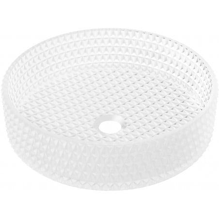 Mexen Aura lavatório de vidro de bancada 39 x 39 cm, vidro fosco - 24013930