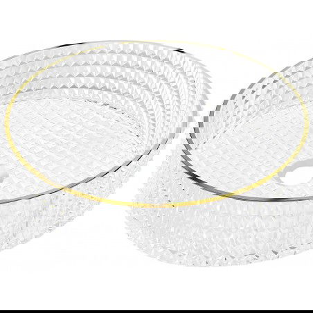 Mexen Aura lavabo de vidrio sobre encimera 39 x 39 cm, transparente/dorado - 24013905