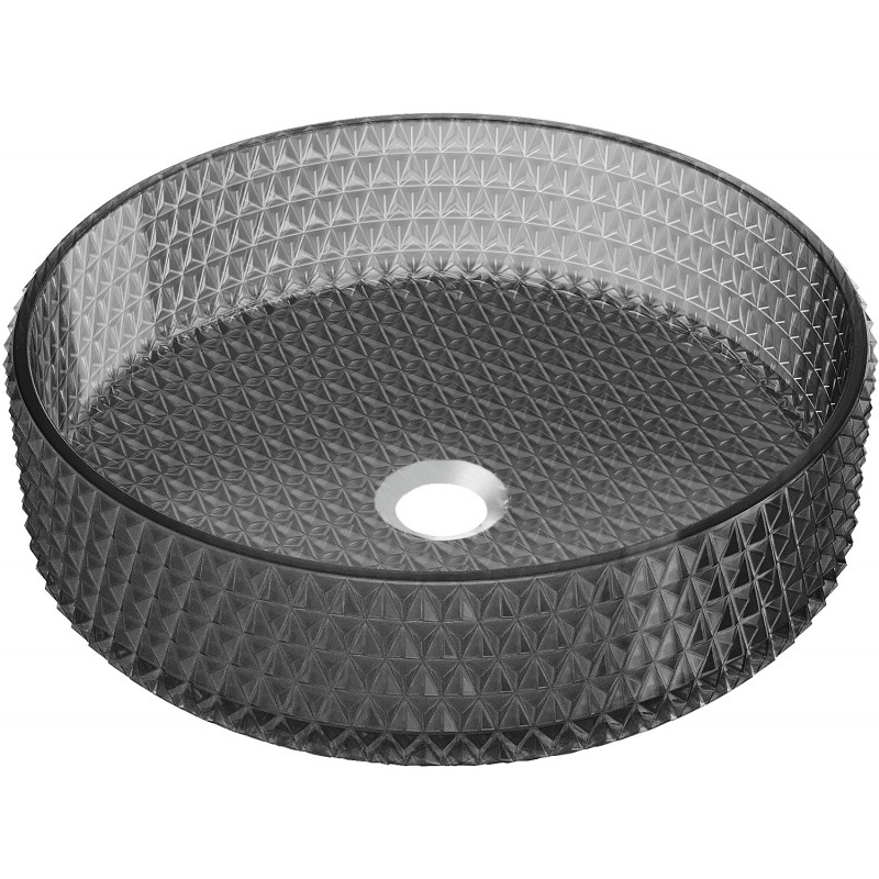 Mexen Aura Glas Aufsatzwaschbecken 39 x 39 cm, schwarz - 24013970