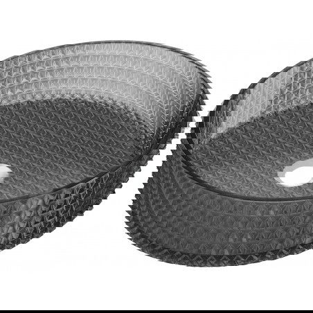 Mexen Aura steklena umivalnik na pultu 39 x 39 cm, črna - 24013970