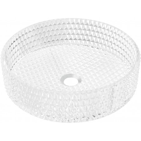 Mexen Aura lavabo sobre encimera de cristal 39 x 39 cm, transparente - 24013900