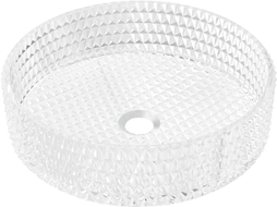 Mexen Aura glazen opbouw waskom 39 x 39 cm, transparant - 24013900