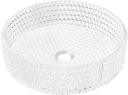 Mexen Aura lavabo en verre sur dessus de comptoir 39 x 39 cm, transparent - 24013900