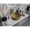 Mexen Aura lavabo de vidrio sobre encimera 39 x 39 cm, dorado - 24013950