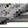 Mexen Aura glazen opbouw wastafel 39 x 39 cm, transparant/goud - 24013905