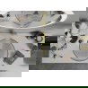Mexen Aura glazen opbouw wastafel 39 x 39 cm, transparant/goud - 24013905