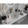 Mexen Aura glass countertop washbasin 39 x 39 cm, transparent - 24013900