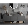 Mexen Dora glazen opbouw wasbak 34 x 34 cm, transparant - 24113400