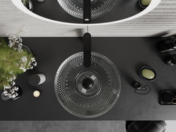 Mexen Heba steklena nadpultna umivalnica 45 x 45 cm, prozorna - 24064500