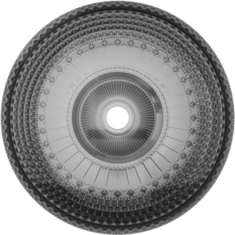 Mexen Heba lavabo de vidrio sobre encimera 45 x 45 cm, negro - 24064570