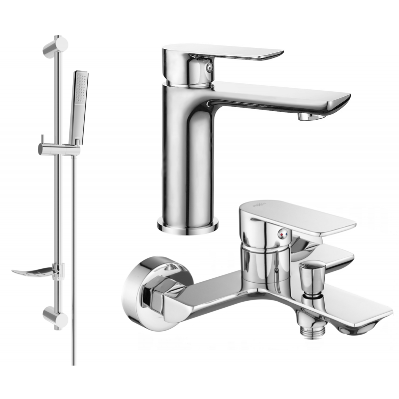 Mexen Alfa DF72 conjunto de baño, cromo - 745703DF72-00