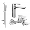 Mexen Alfa DF72 bath set, chrome - 745703DF72-00