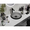 Mexen Heba glazen opbouw wastafel 45 x 45 cm, zwart - 24064570