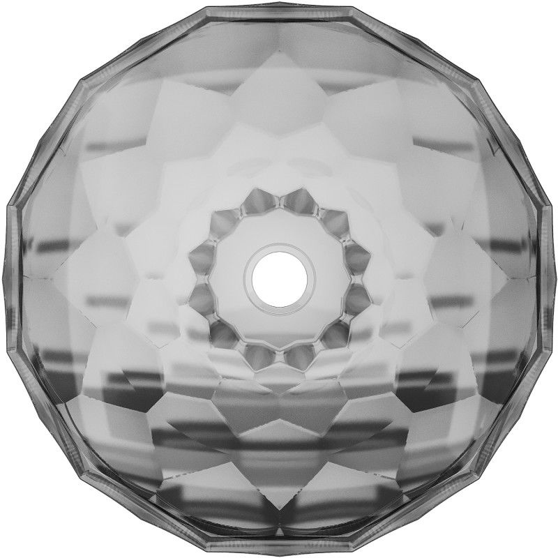 Mexen Inga Glas Umrandungswäschbecken 44 x 44 cm, schwaarz - 24074470