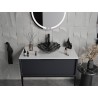 Mexen Inga lavabo de vidrio sobre encimera 44 x 44 cm, negro - 24074470