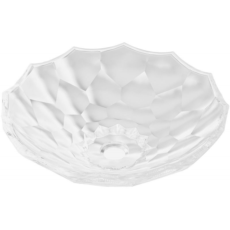 Mexen Inga glieschte Waschbecken 44 x 44 cm, transparent - 24074400