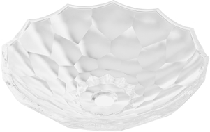 Mexen Inga glazen opbouw wastafel 44 x 44 cm, transparant - 24074400