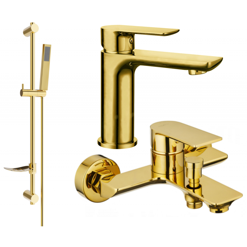 Mexen Alfa DF02 conjunto de bañera, dorado - 745703DF02-50