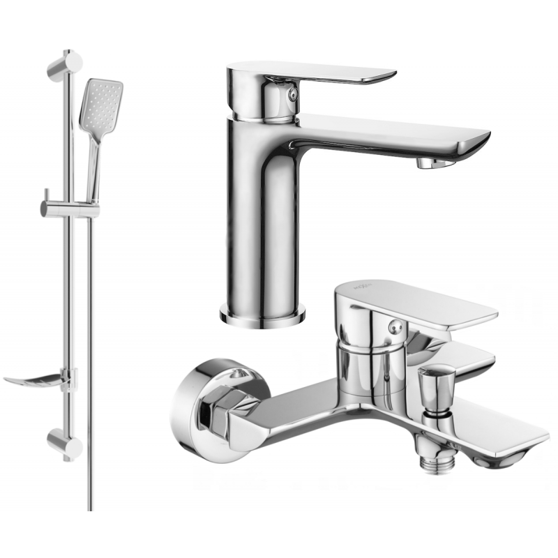 Mexen Alfa DF62 conjunto de baño, cromo - 745703DF62-00