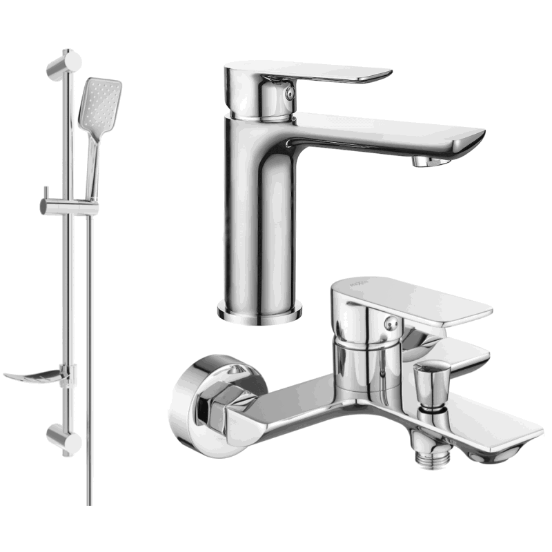 Mexen Alfa DF62 kylpyammeen sarja, kromi - 745703DF62-00