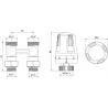 Mexen G01 dvorazinski termostatski komplet DN50, ravni 1/2"x3/4", nikal - W912-012-918-01