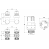 Mexen G02 thermostatisches Set für zwei Rohre DN50, Eckform 1/2"x3/4", Nickel - W911-012-928-01