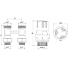 Mexen G02 thermostatisch tweepijpsset DN50, recht 1/2"x3/4", nikkel - W912-012-928-01