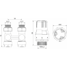 Mexen G02 thermostatisches Zweirohr-Set DN50, gerade 1/2"x16 mm, Nickel - W912-016-928-01