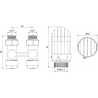 Mexen G03 thermostatische tweepijpset DN50, recht 1/2"x16 mm, nikkel - W912-016-938-01