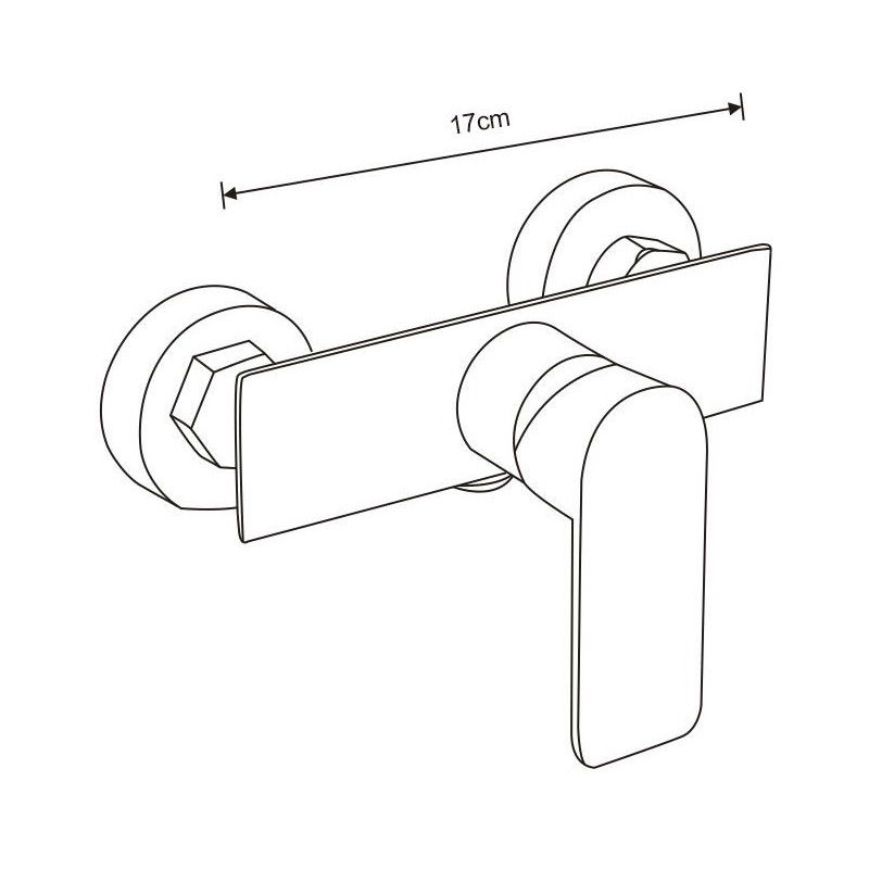 Mexen Alfa DF72 duschset, krom - 745704DF72-00